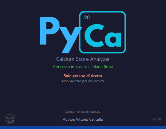 Splash screen PyCa